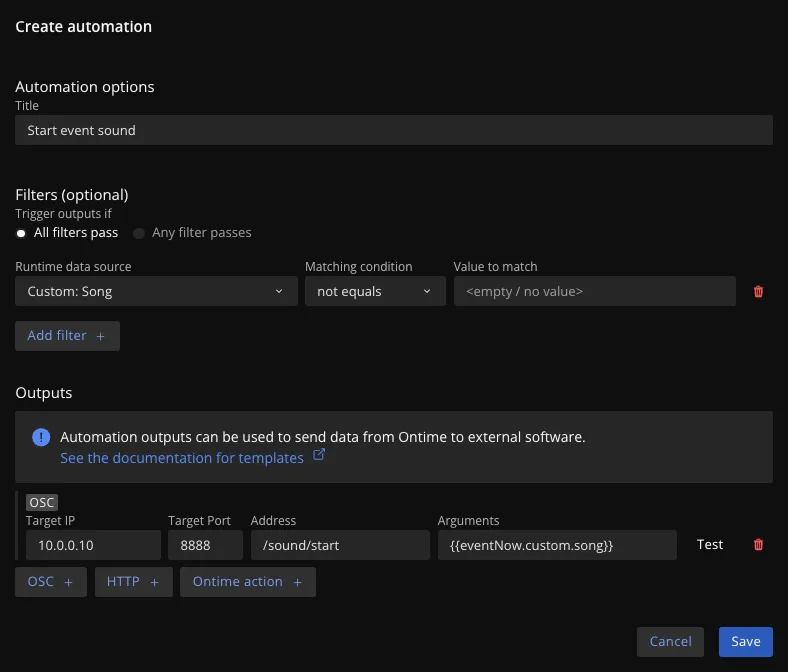 Network settings