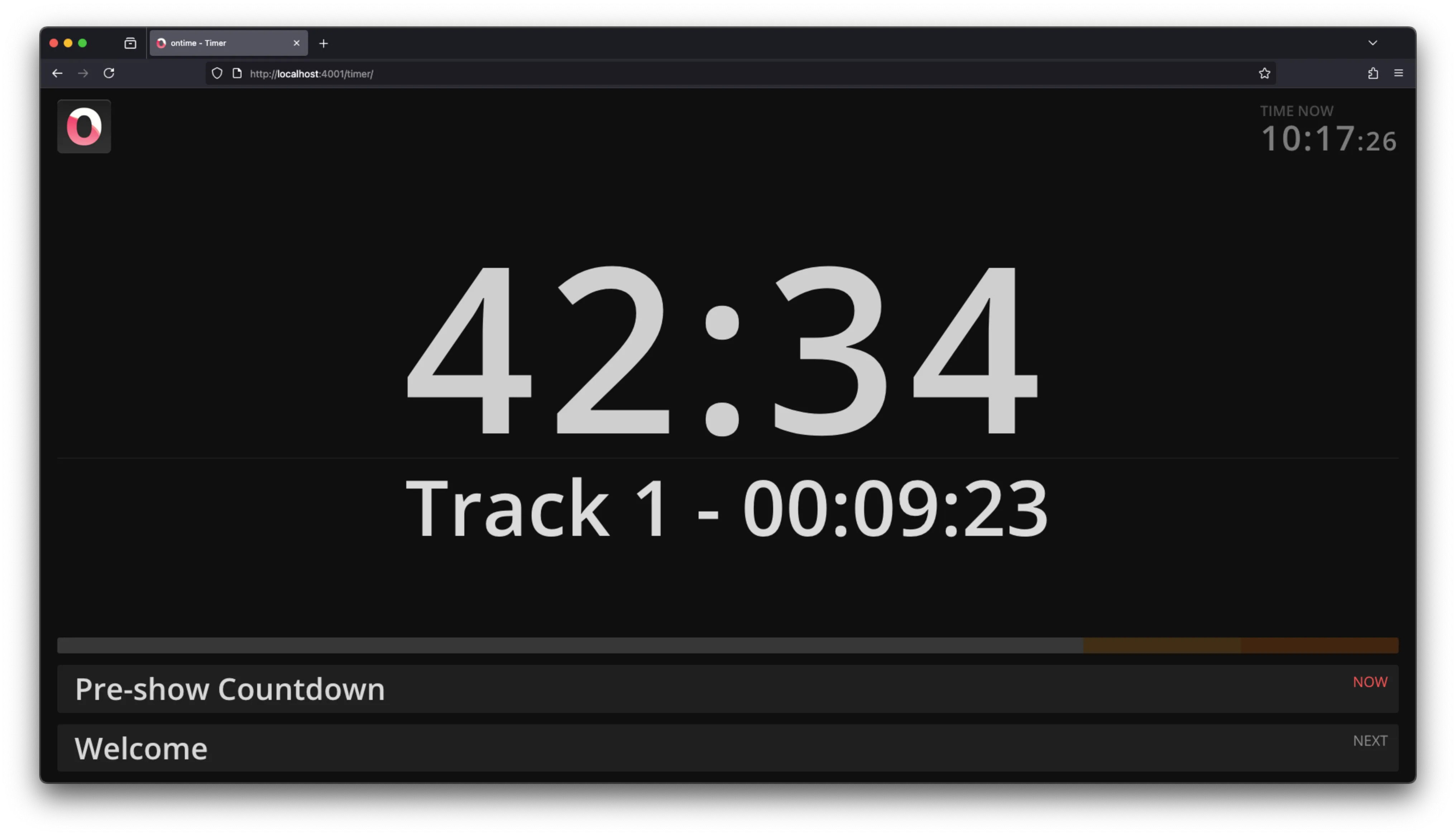 Timer with external data